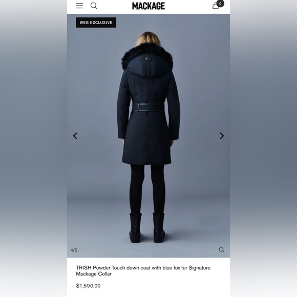 MACKAGE Trish Powder Touch Down & Fur Jacket - Picture 3 of 13